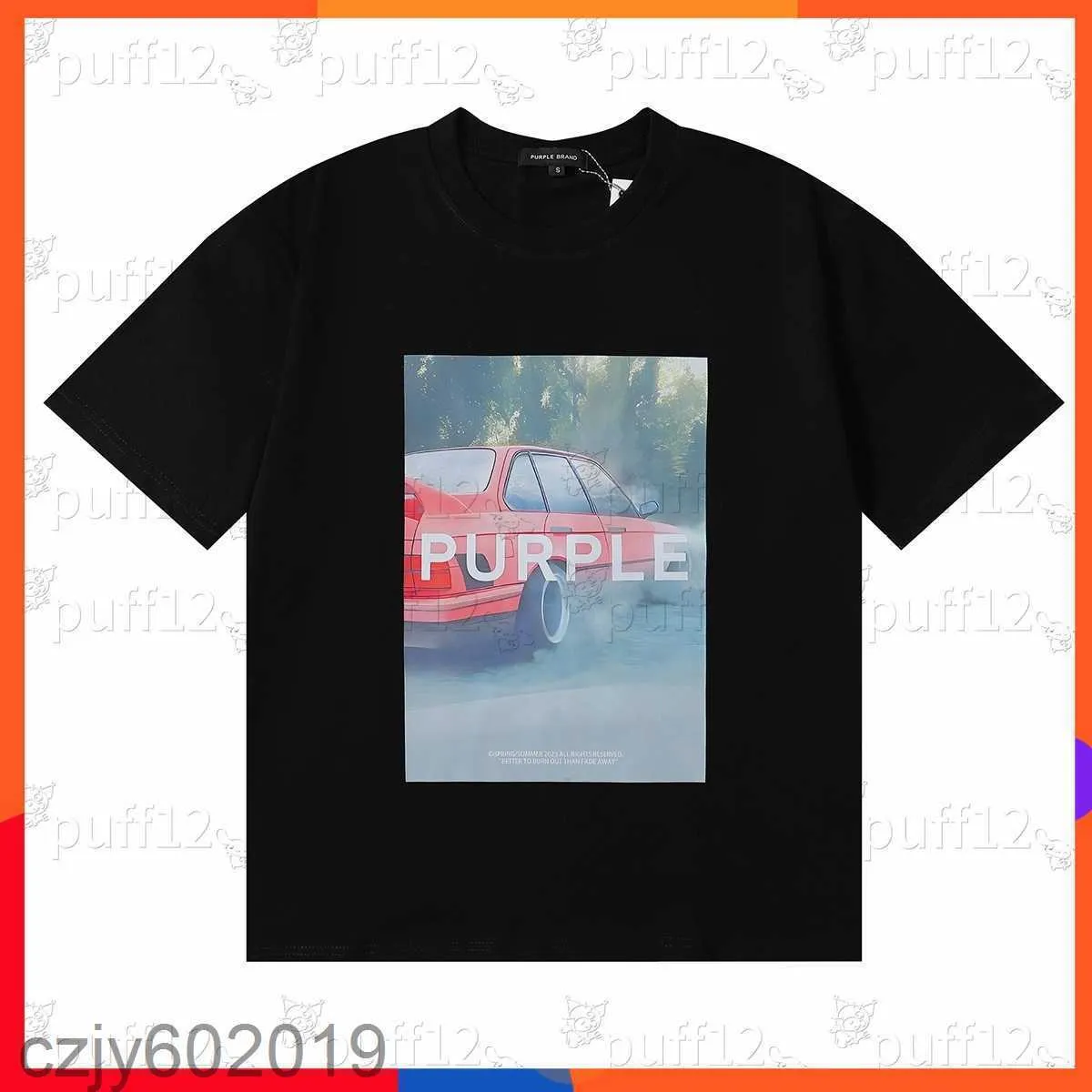 marque manches courtes hommes violet t-shirt luxe décontracté hommes femmes haute qualité t-shirt créateur de mode tendance alphabet imprimé high street t-shirt 1 KQDO