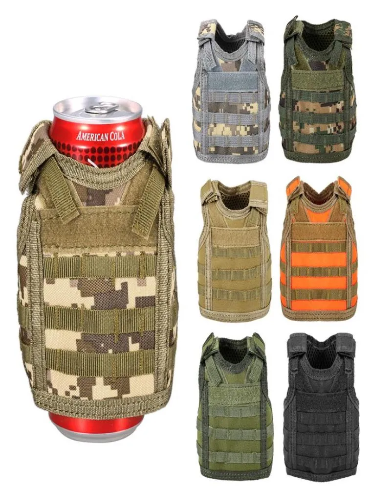 Molle Mini Миниатюрный Напиток Тактический Военный Чехол Для Пива Может Держатель Охладителя Рукав Бутылки Жилет Для Напитков C190415017504295