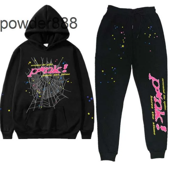 Spider Sweats à capuche Pink Spider 555555 Mens Survêtements Designer Ensembles Sweat à capuche Pantalon Veste Casual Sweat Sp5der Young Thug Set Joggers Impression Dey4 L1ZQ