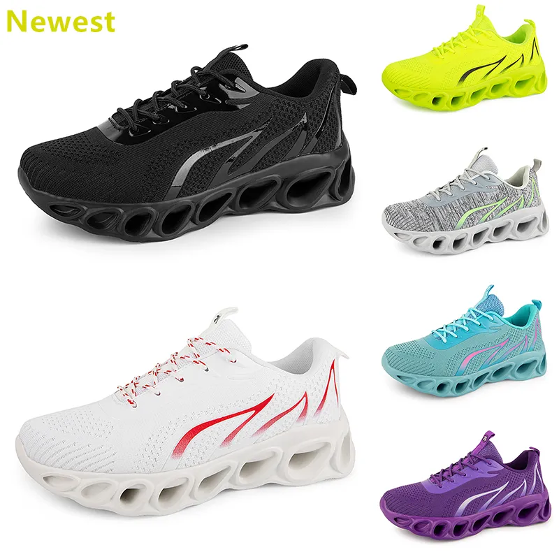 2024 Hot Sale Running Shoes Mens Woman Whites Navys Cream Pinks Black Purple Grey Trainers Sneakers Breattable Color 4 Gai