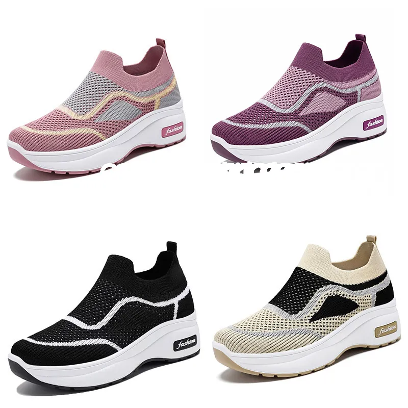 Maman chaussures 2024 printemps à semelles épaisses style décontracté chaussures pour femmes chaussures rehaussées maille respirant chaussures femmes 12487