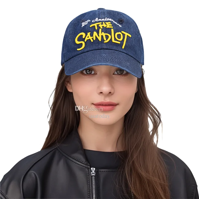 Baseball cap Men Women, The Sandlot Baseball Cap Hat Baseball Hat Retro Black, klassieke verstelbare snapback geborduurde hoed katoenen vader hoed