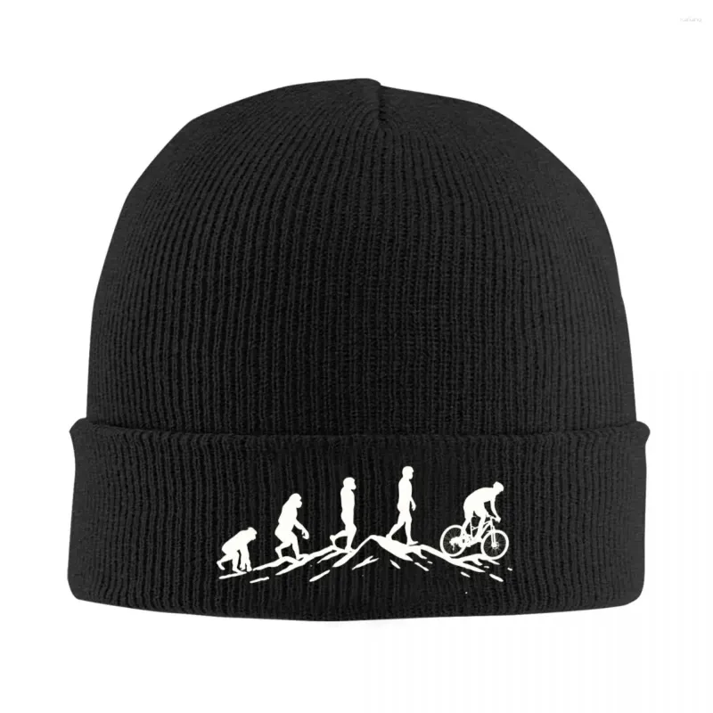 Berets mountain bike evolução crânios gorros bonés streetwear inverno quente chapéu de malha unisex adulto mtb bicicleta ciclismo bonnet chapéus