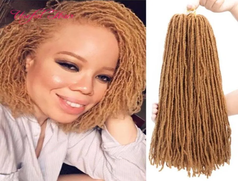 dreadlocks Sister Locs estensioni dei capelli all'uncinetto tessuto sintetico dei capelli Afro 18 pollici intrecciatura sintetica capelli lisci per le donne passio7076564