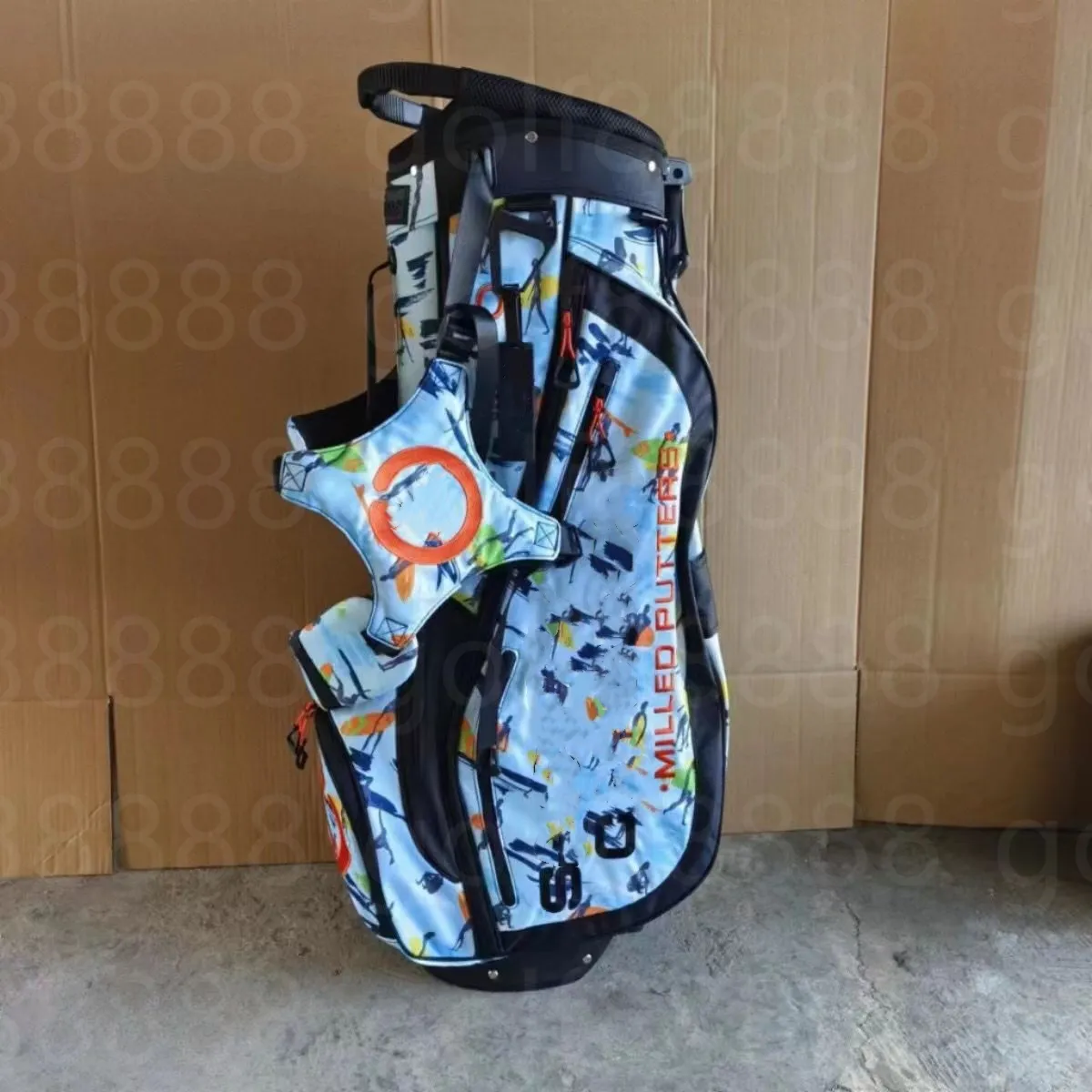 Torby golfowe Orange Pierścień T Stojakowe torby Ultra-Light, Frosted, Waterproof Contet Contet, aby wyświetlić zdjęcia z logo