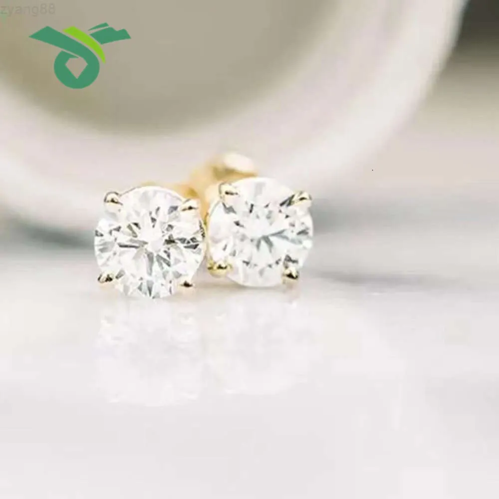 Wykonane na zamówienie 18-karowe białe złote kolczyki z VVS Diamond Men Diamond Coldings Laborn Diamond