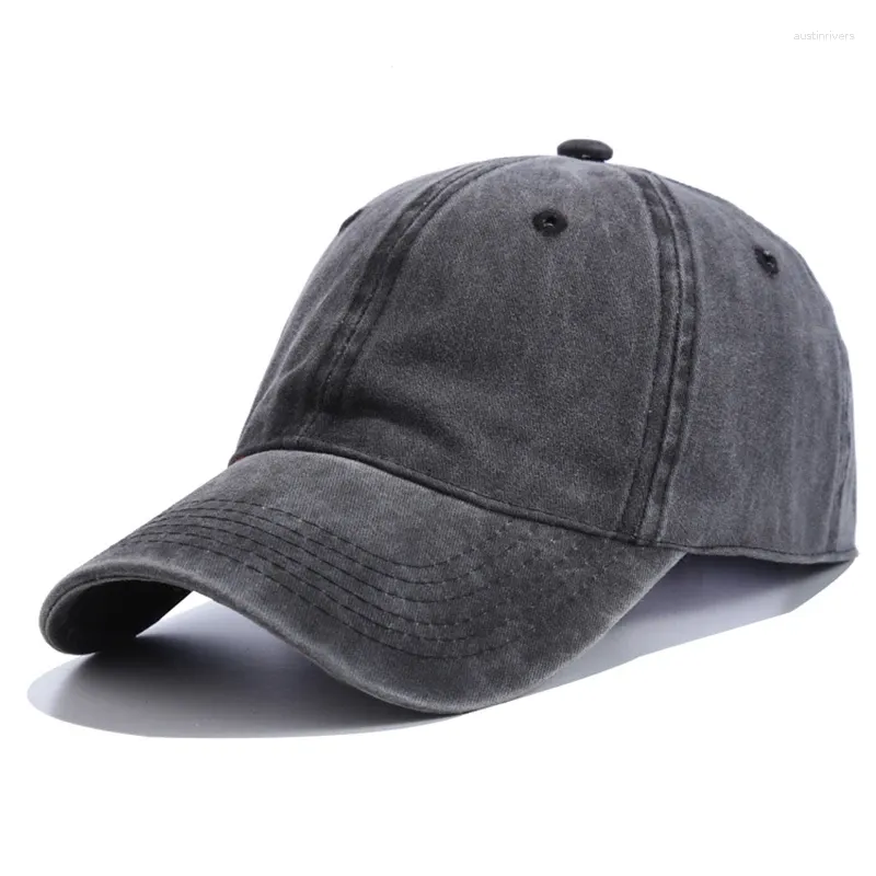 Ball Caps 2024 Plain Dyed Sand Washed Soft Cotton Cap Blank Baseball Dad Hat No Embroidery Mens For Men And Women