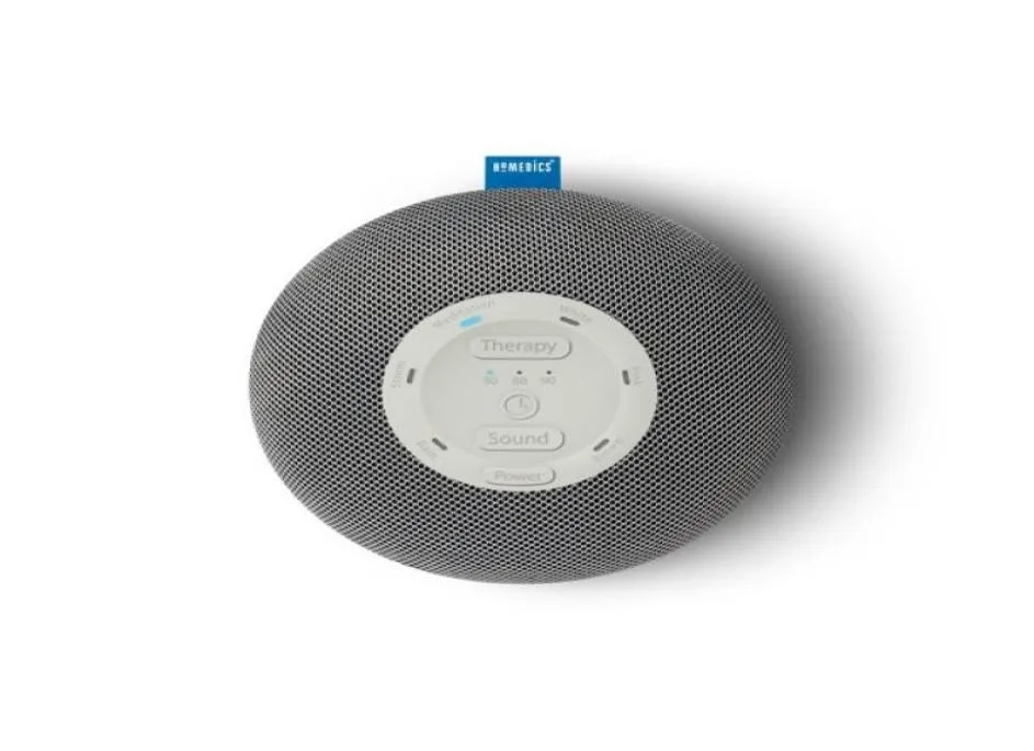 HoMedics Deep Sleep Mini portátil projetado para dormir máquina de som cinza HDS0503 tons de ruído branco ajustáveis 4550620