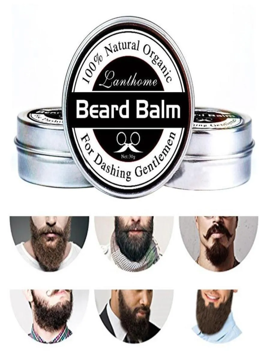 Condicionador de barba natural de tamanho pequeno, de alta qualidade, bálsamo para crescimento de barba e cera orgânica de bigode para bigodes, estilo suave 8901615