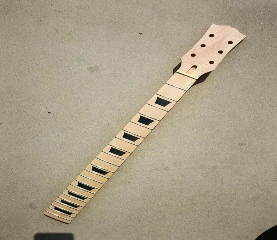 DIY Guitar Neck 22 pret 2475 cali mahoniowe klonowe fretboard Niedokończony śruba ON2459692