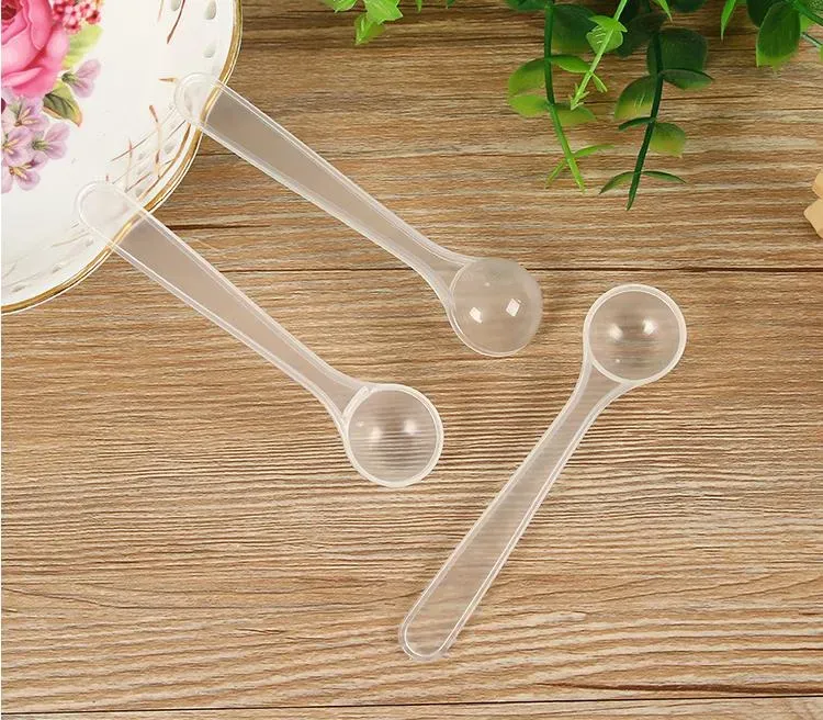 1g/2ml Plastic Measuring Spoon for Coffee Milk Protein Powder Kitchen Scoop SN5100