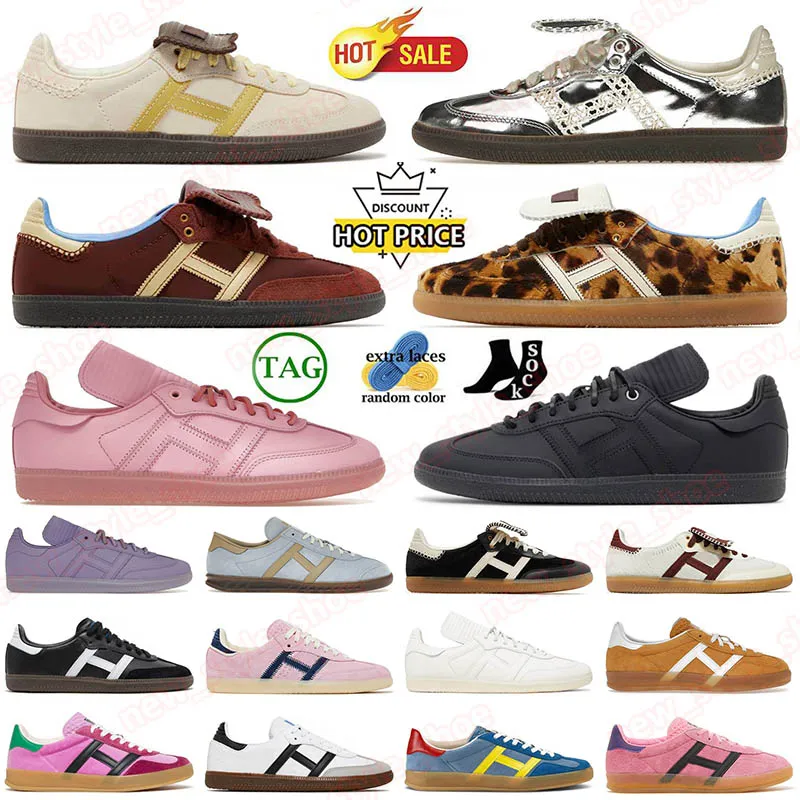 adidas wales bonner samba pony leopard gazelle shoes جديد نمط مصمم عرضيّ حذاء رجل إمرأة فاخر Loafers فحم نباتيّ Loafers حذاء رياضة حذاء رياضة 【code ：L】