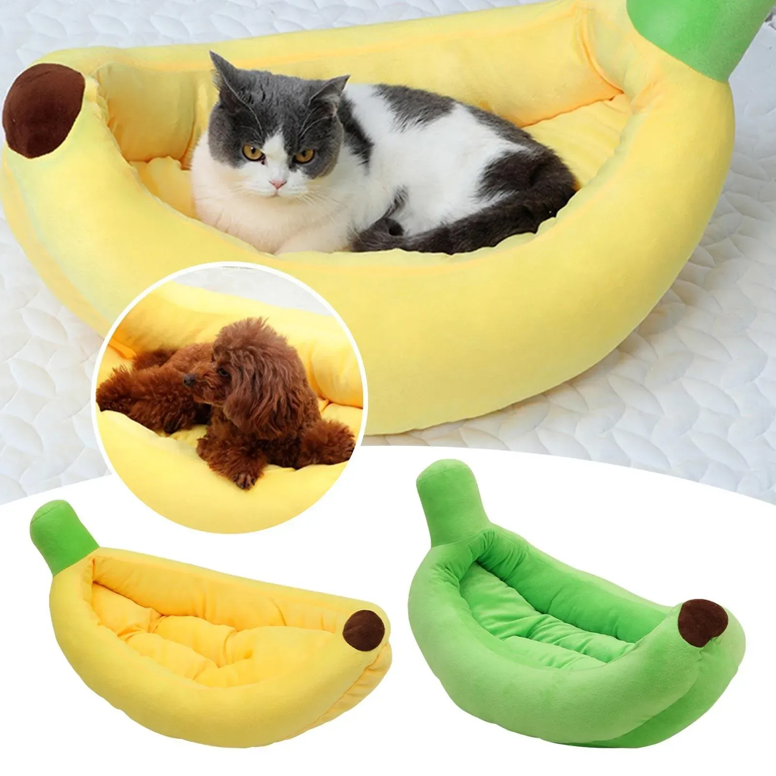 Tapis Type banane chenil chaud maison pour chat chien chaise longue lit petit lit pour animal de compagnie lapin Hamster nid lit maison pour animaux de compagnie Chinchillas chiens chats salon