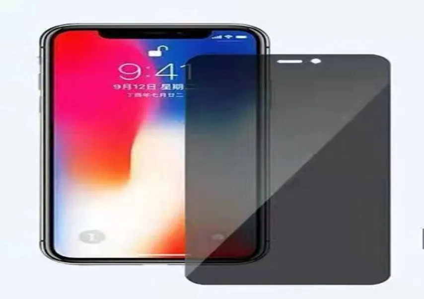 Privatsphäre-Displayschutz Antispy-Schutzfolie aus gehärtetem Glas für iPhone 13 12 11 Pro Max XR XS X 7 8 Plus oppbag6796815