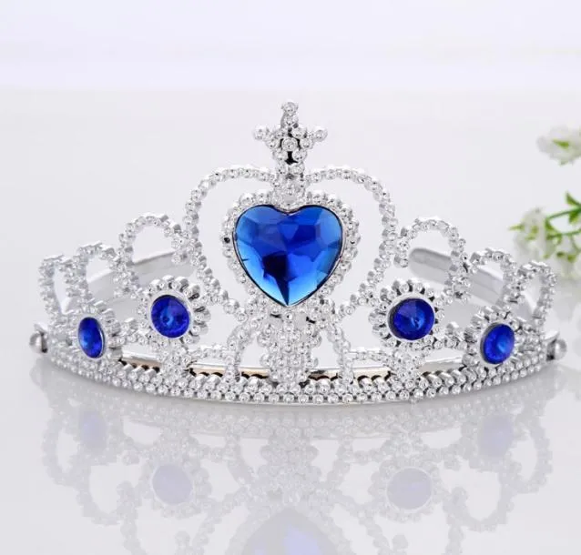 Meisjes Prinses Kroon 9 Kleuren Plastic Tiara Haaraccessoires Mooie Kristallen Hoofd merken Kinderen Verjaardagsfeestje Kerstcadeau6312472