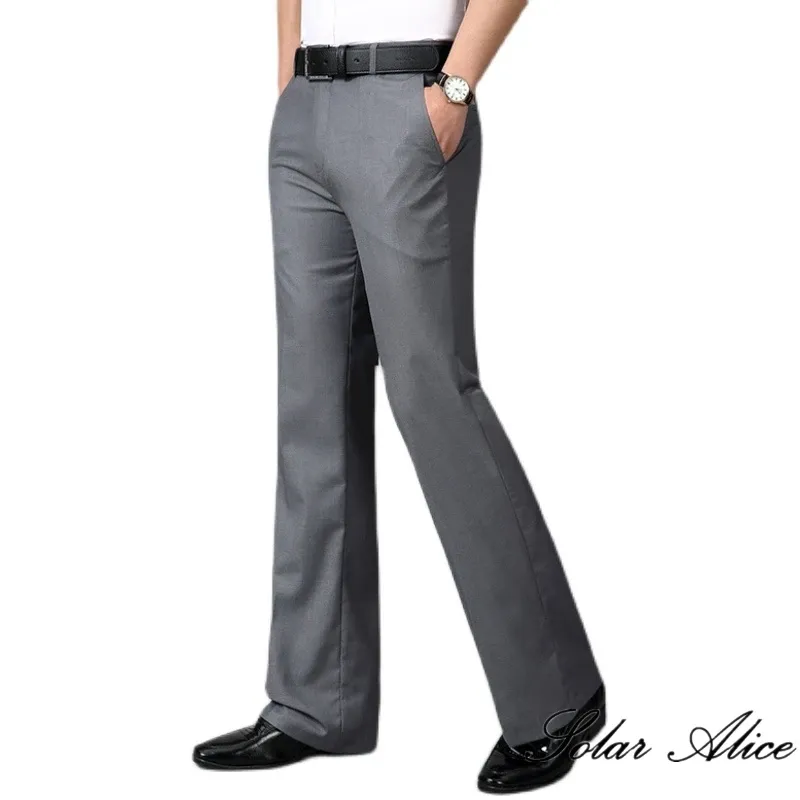 Calças 2022 Four Seasons Novo Centro -Midwaist Microfared Pants Casual Business Cutt Bellbottom Troushers