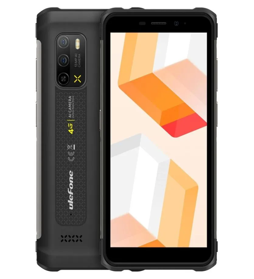 Ulefone Armor X10 Robust Phone 4GB 32GB IP68IP69K Vattentät dammsäkert stötsäkra dubbla bakkameror Face Unlock 545 tum Android8766576