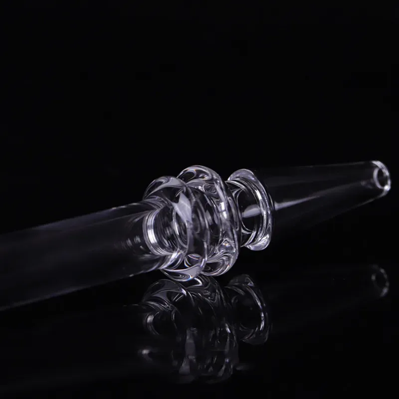 Quartz Rig Stick Nail Hookahs Accessories Mini Length 5.0inch OD 12mm Clear Nectar Collector Filter Tips Tester Quartz Dab Straw Tube Glass Bongs Water Pipes