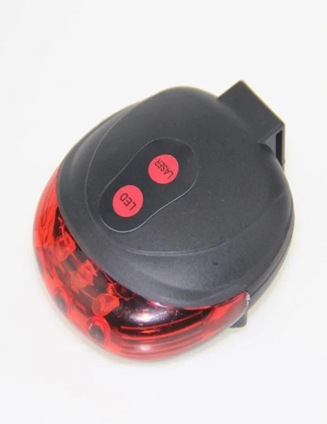バイクライトサイクリング防水5 LED 2レーザー3モードテールライト安全警告灯自転車リアバイシクルテールランプ1149083