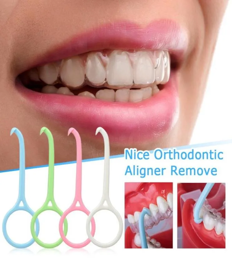 10st Nice Orthodontic Aligmer Ta bort osynliga avtagbara hängslen KLÄNNA ALIGNER Borttagningsverktyg plast6628453