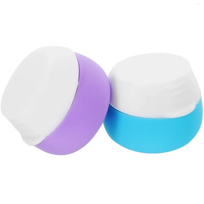 Storage Bottles 2pcs Cream Jars Silicone Containers Empty Small Sample Lotion Jars(20ml)