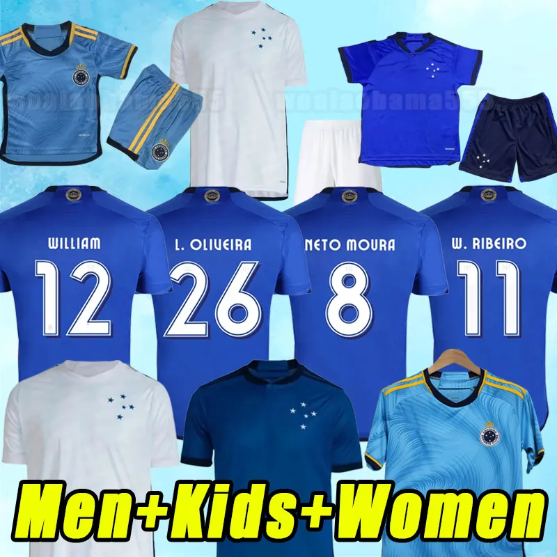 23 24 Cruzeiro EC futbol formaları R.Sobis Airton M.Moreno Pottker 2023 2024 Evde 3rd Futbol Gömlek Yetişkin Kadın Gömlek Kız Erkek Çocuklar