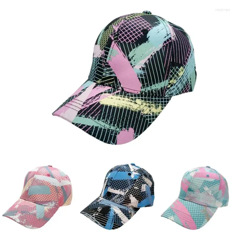 Ball Caps Multicoloured Tie Dye Baseball Cap For Women Men Fashion Outdoor Sports Streetwear Hat Couple's Sun Visor Graffiti Bone