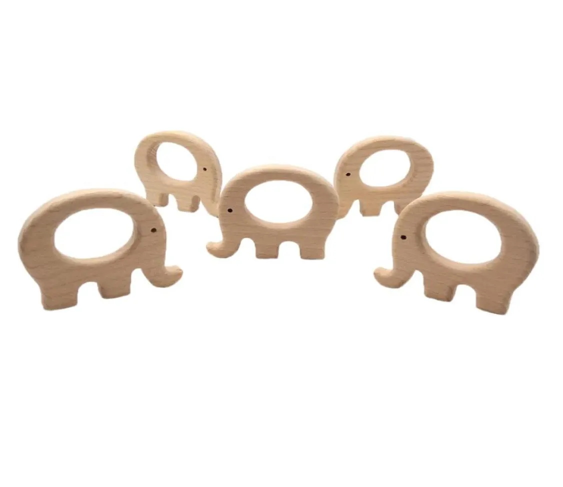 Buk drewniany tłuszcz słonia w kształcie zwierzęcia zęby niemowląt ząbki ząbki Zabawki akcesoria dla niemowląt do tworzenia 6474981