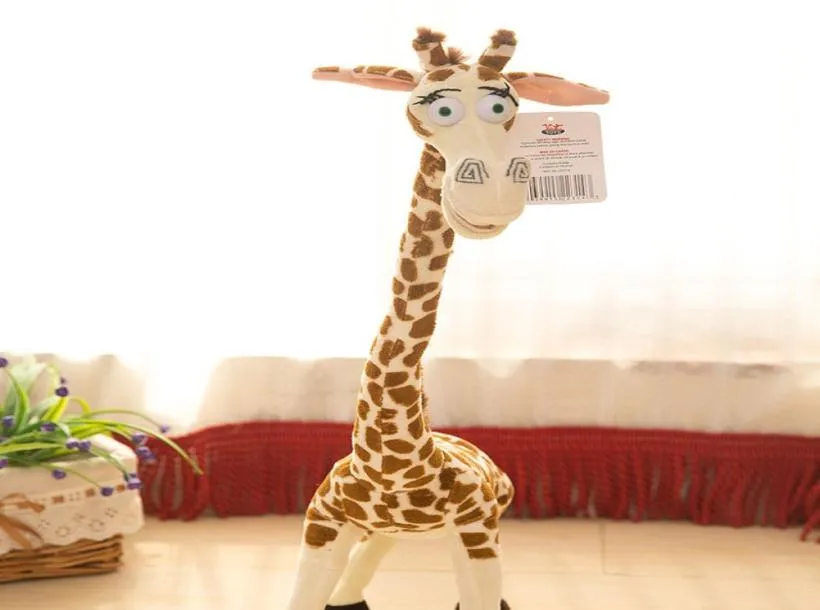 Simulation Madagascar girafe jouets en peluche debout forêt animaux modèles exquis mignon Expression literie coussin enfants oreiller 2201609462