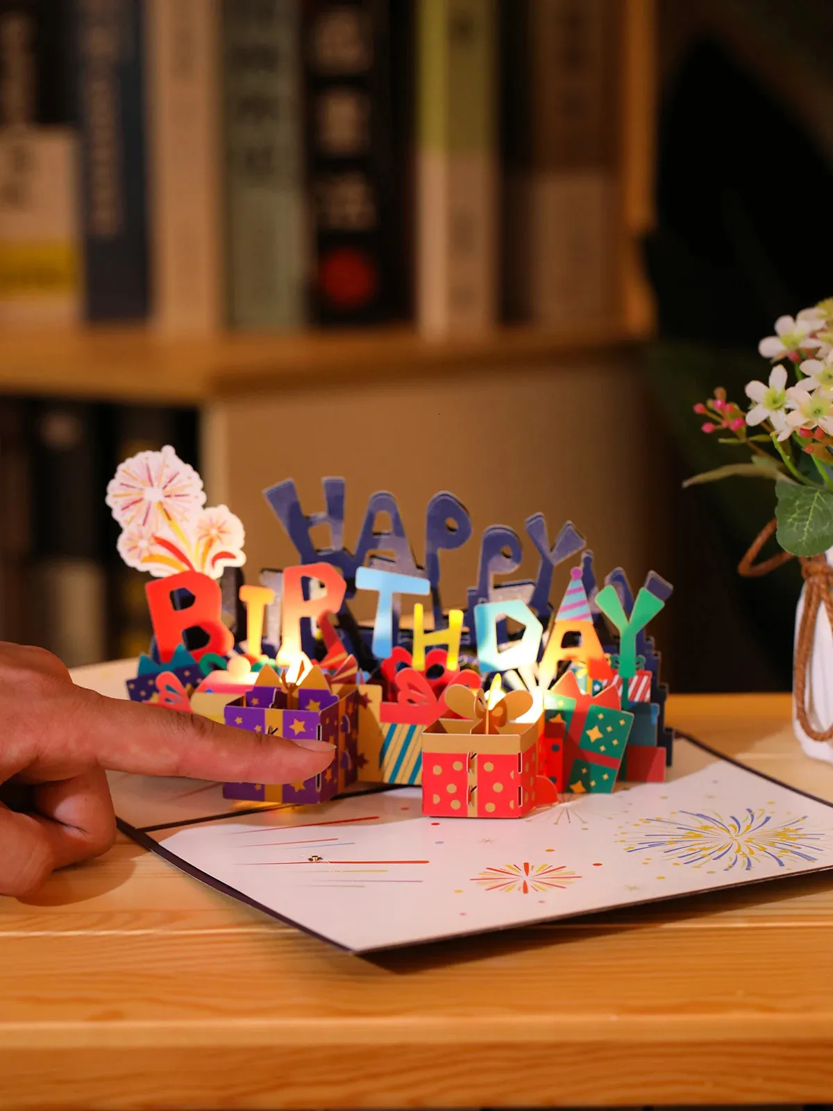 3D Birthday Cards Musical Pop Up Greeting Card With LED Light And Music ...