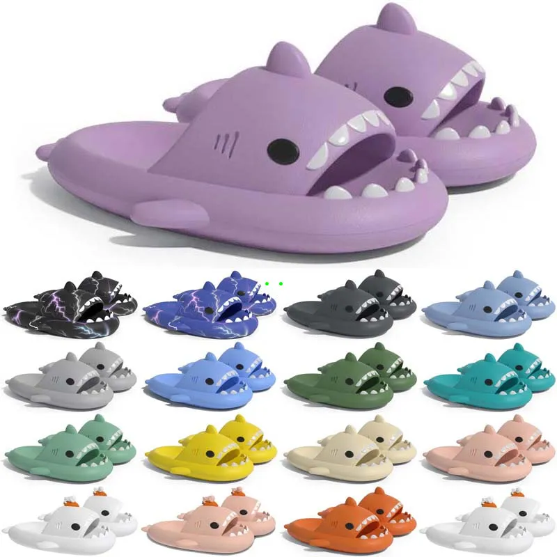 Gratis verzending Designer shark slides sandaal GAI slipper sliders voor mannen vrouwen sandalen slide pantoufle muilezels heren dames slippers trainers sandles color81