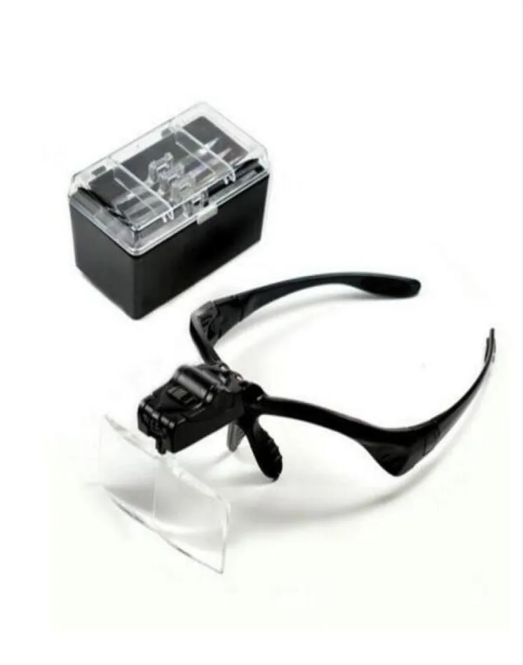 Neue Stirnband-Lupe, Augenreparaturlupe, 2 LED-Licht, 1015202535X, 5 Stück, Brille, ohne Batterie. 2010609