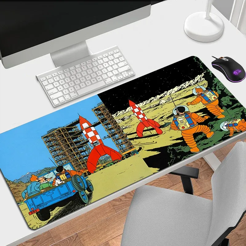 Podkładki The Adventures of Tintins Large Gaming Mouse Myse Pad Komputer Laptop MOUSEPAD KEYBOD PAD DEK MAT PC PC MOUS MATE MATS XL MAUSEPAD