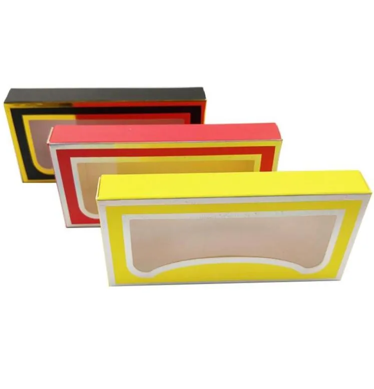 Novo 50 pçs cílios vazios embalagem de papel macio caixa de chicote de mármore design para 25mm tira cílios 3d vison cílios 2725453