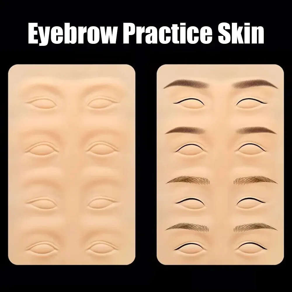 accesories 3D 4/10PCS Microblading Cosmetic Silicone Practice Skin for Eyebrow Eyeliner Tattoo Makeup Training for tattoo supplier