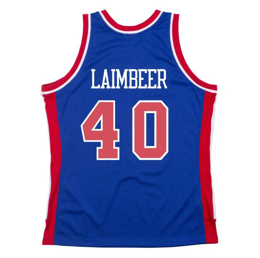 Stitched baskettröjor Bill Laimbeer 1988-89 Mesh Hardwoods Classic Retro Jersey Men Women Youth S-6XL