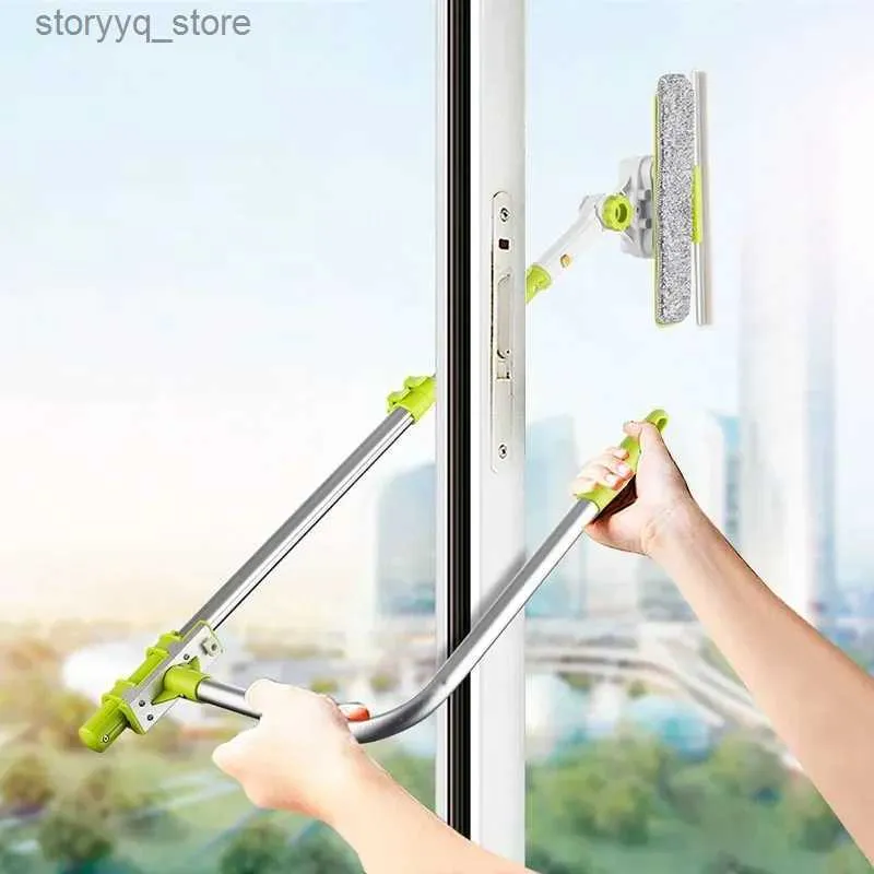 Cleaning Brushes Hot Upgraded Telescopic High-rise Window Cleaning Glass Cleaner Brush for Washing Window Dust Brush Household Cleaning ToolsL240304