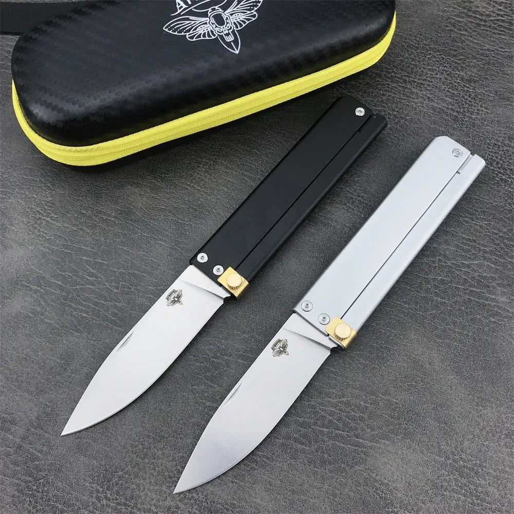 2024 ATROPOS TRAPPER FLIPER Cuchillo plegable D2 Mango de aleación de aluminio Mango táctico Campo CAZTA EDC ENTERENCIA ENTER