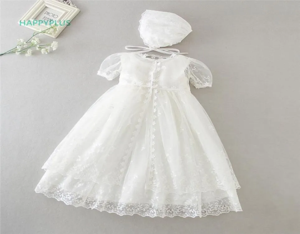 HAPPYPLUS Vintage Christening Dress for Baby Girl Frocks Lace Baby Shower Dress for Baptism Second First Birthday Outfit Girl3467689