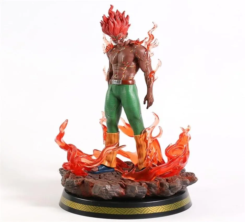 Shippuden może Guy Eight Gates Ver Statue PVC Figury Model Figuła z LED Light MX2003191294398