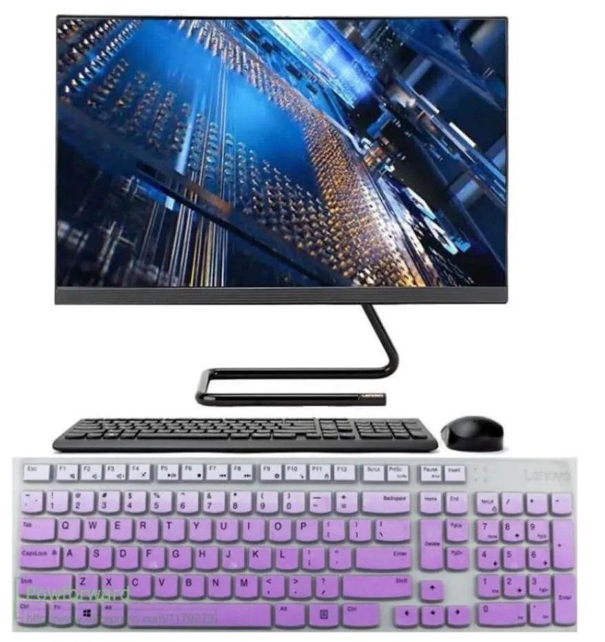 Clavier couvre couverture de bureau peau ordinateur tout en un PC pour Lenovo Ideacentre R5 4600U 520C 520 22iku 22icb 22ast 24icb AIO 3301574328