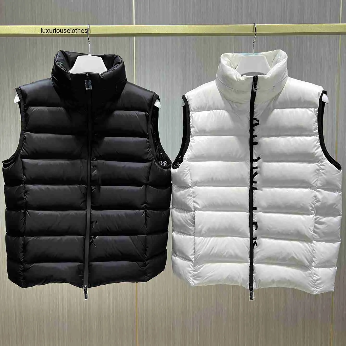 Gilets pour hommes Designer Mens Jacket Winter Gilet thermique Monclair Lettre imprimée Veste en duvet pour femme Gilet thermique Taille extérieure 1/2/3/4/5