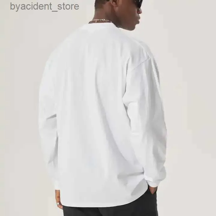 Heavyweight Long Sleeve T-Shirt for Men - 300GSM Cotton, Oversized