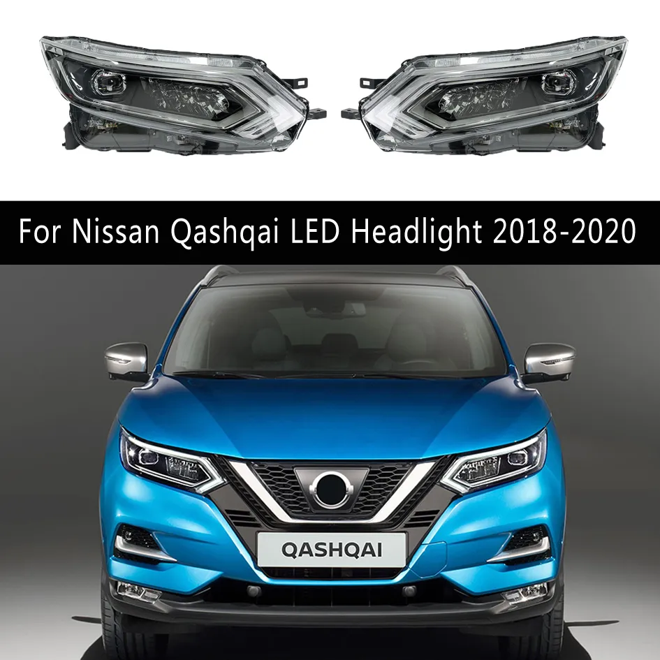 Accessoires de voiture feux de jour Streamer clignotant indicateur pour Nissan Qashqai phare LED assemblage 18-20 lampe avant
