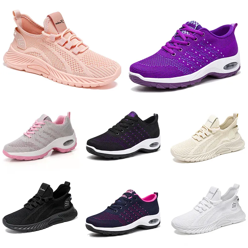 Мужские походные женские новые кроссовки на плоской подошве с мягкой подошвой, модные фиолетовые, белые, черные удобные спортивные кроссовки с цветными блоками Q77 GAI 61822