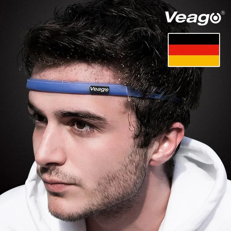 Veago Sweatband Sports Sweat -Opergle Running Cycling Cycling Yoga Hair Band Valastic Head Sport Safety Silicon 240226