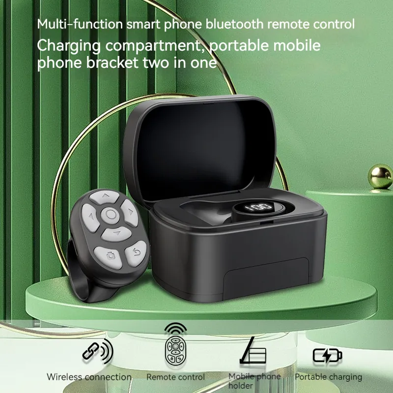 Cell Phone Remote Ringer Smart Ring Remote - Bluetooth Fingertip Control for Phone, Video, E ...