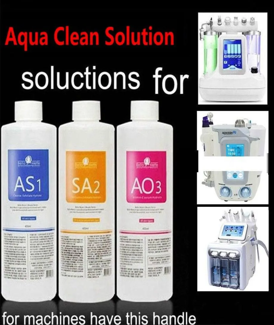Microdermabrasie Aqua Peeling Oplossing AS1 SA2 AO3 Flessen 400 ml per fles Hydra Gezichtsdermabrasie voor normale huid9890420