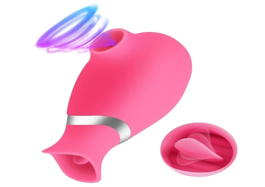 vibratori succhiare leccare vibratore per le donne stimolatore del clitoride capezzoli massaggio ventosa lingua masturbatore femmina giocattoli adulti del sesso P4247221