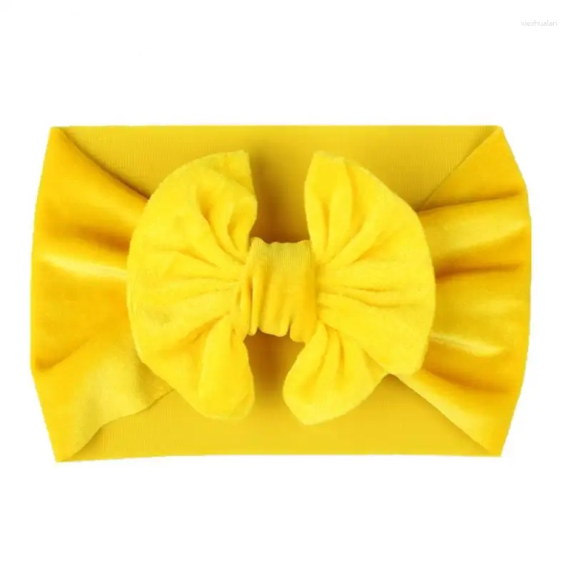 Hair Accessories Fashion 11color Big Bowknot Headband Baby Girl Headbands Bow Band Children Kid Cotton Turban Head Wrap